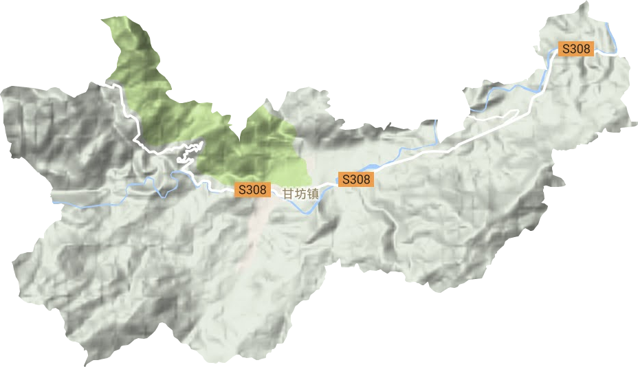 甘坊鎮(zhèn)地形圖