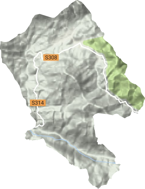 百丈山名勝風景區(qū)地形圖