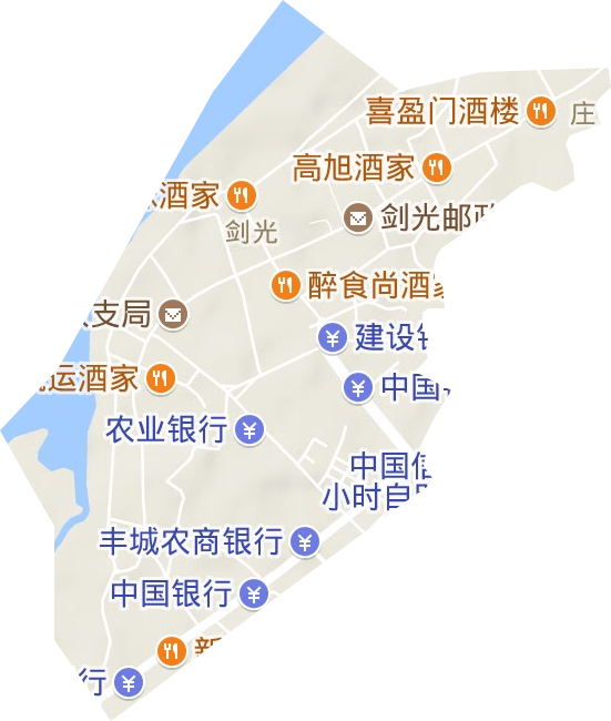 劍光街道地形圖