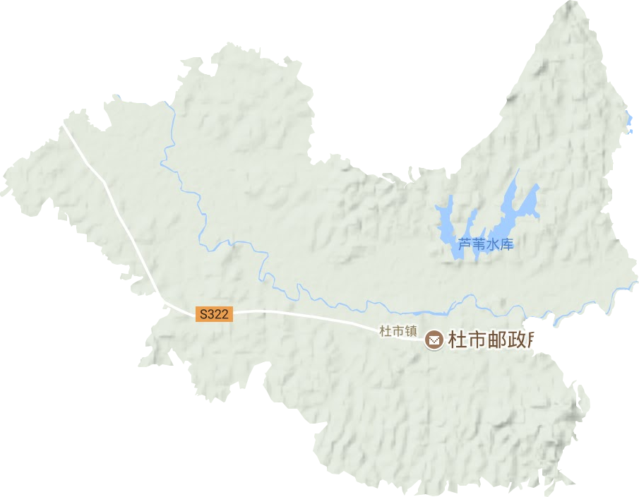 杜市鎮(zhèn)地形圖