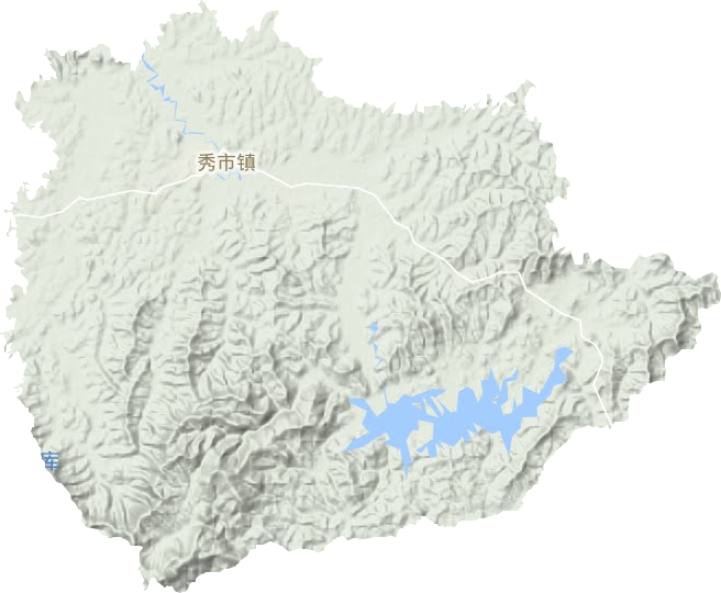 秀市鎮地形圖