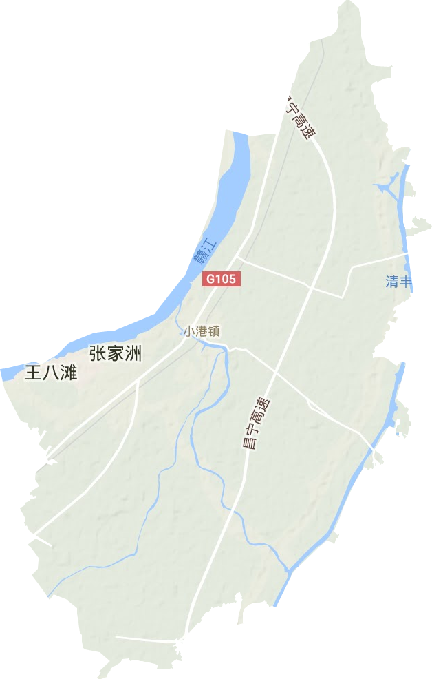 小港鎮(zhèn)地形圖
