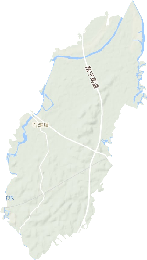 石灘鎮(zhèn)地形圖