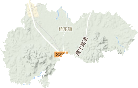 橋東鎮地形圖