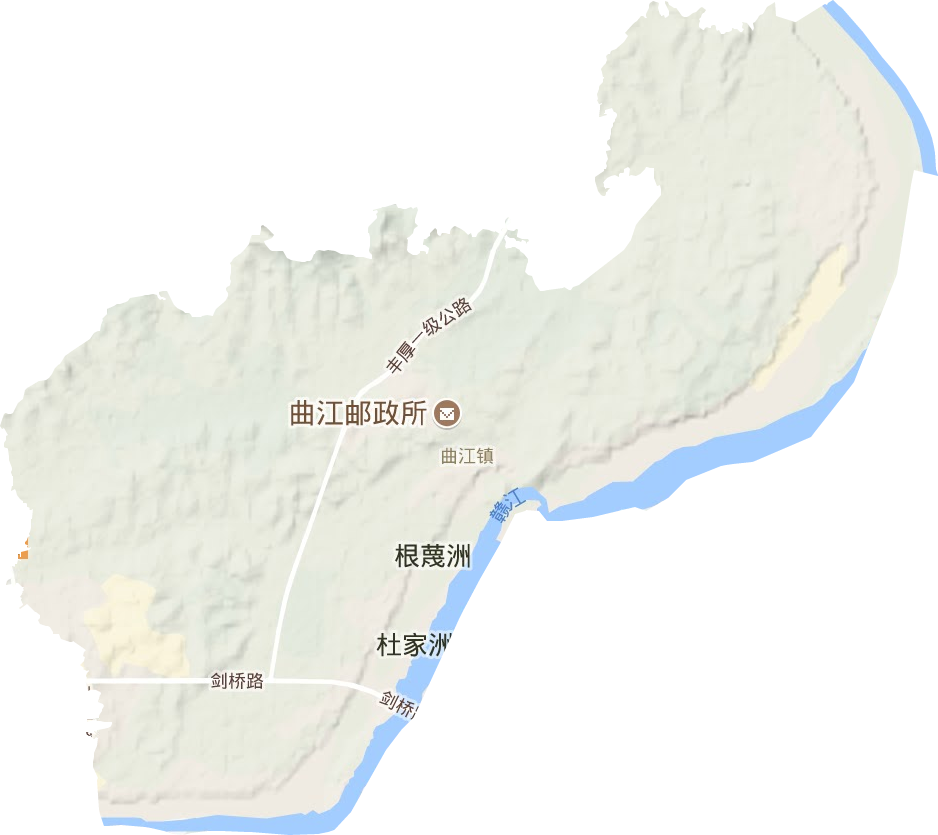 曲江鎮地形圖
