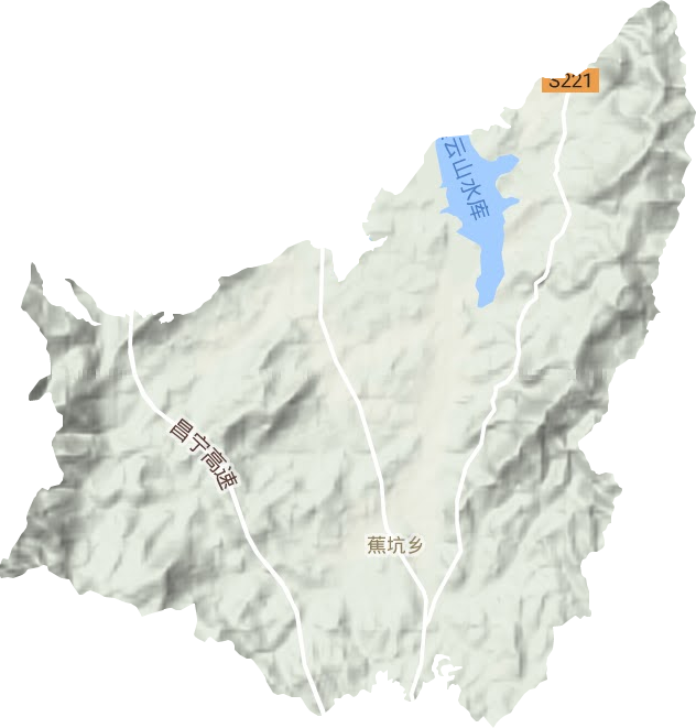 蕉坑鄉(xiāng)地形圖