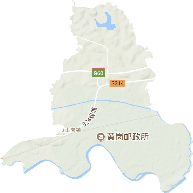 黃土崗鎮(zhèn)地形圖