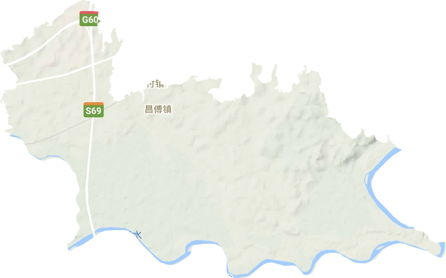 昌付鎮(zhèn)地形圖
