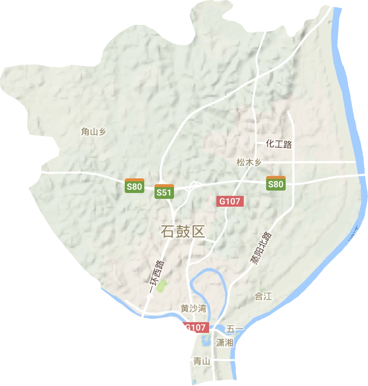 石鼓區地形圖
