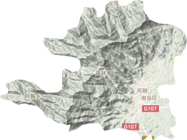 南岳區(qū)地形圖