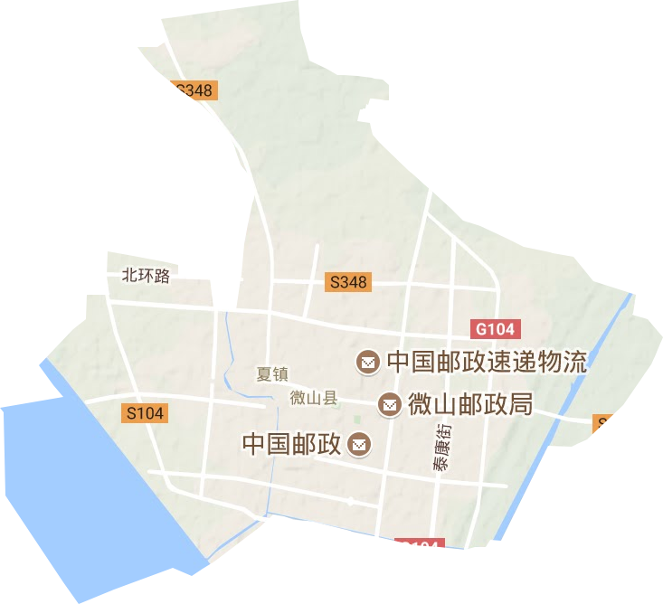 夏鎮街道地形圖