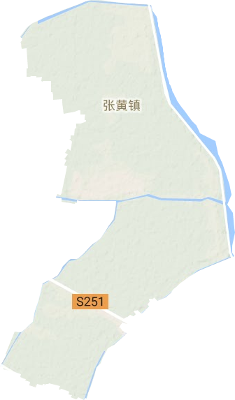 張黃鎮地形圖