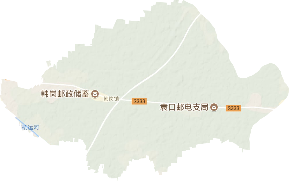 韓崗鎮地形圖