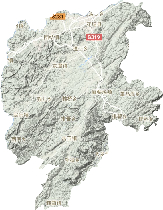 花垣縣地形圖