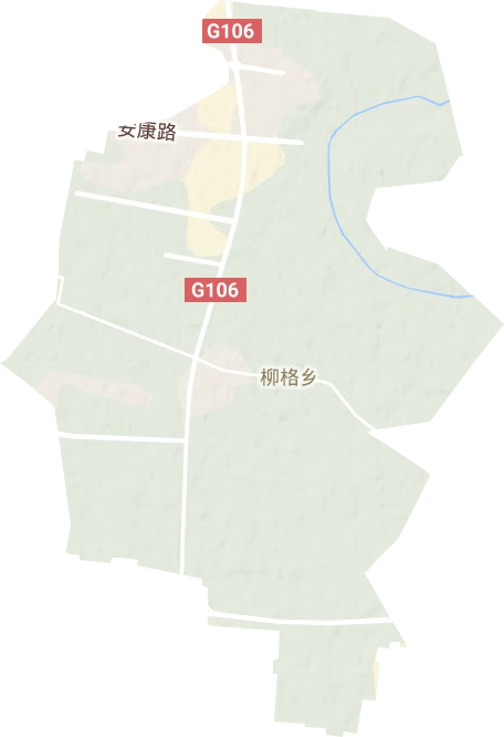 柳格鎮(zhèn)地形圖