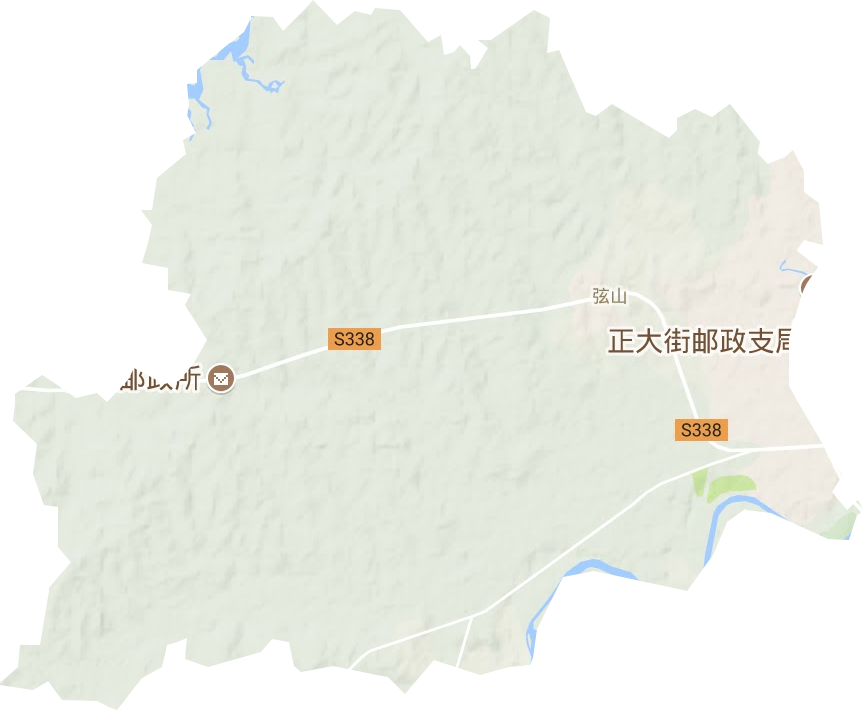 弦山街道地形圖