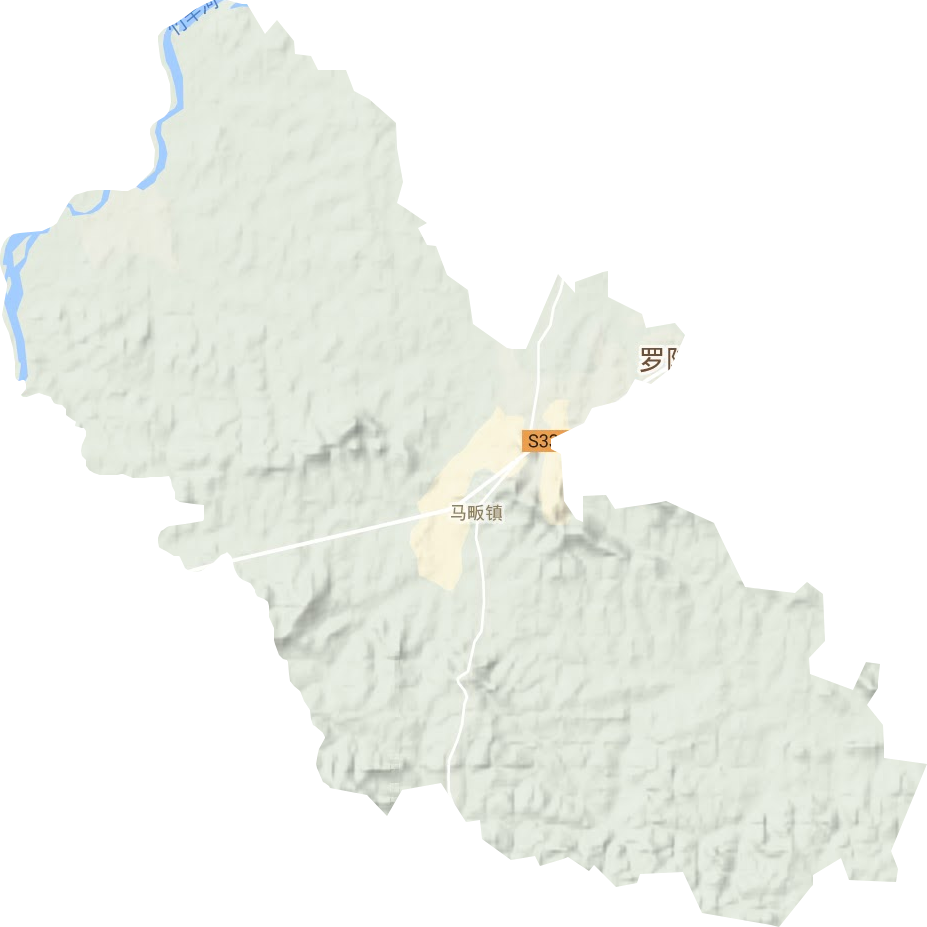 馬畈鎮地形圖