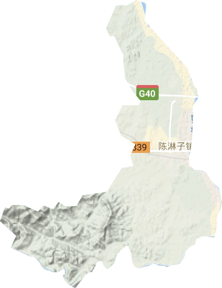 陳淋子鎮地形圖