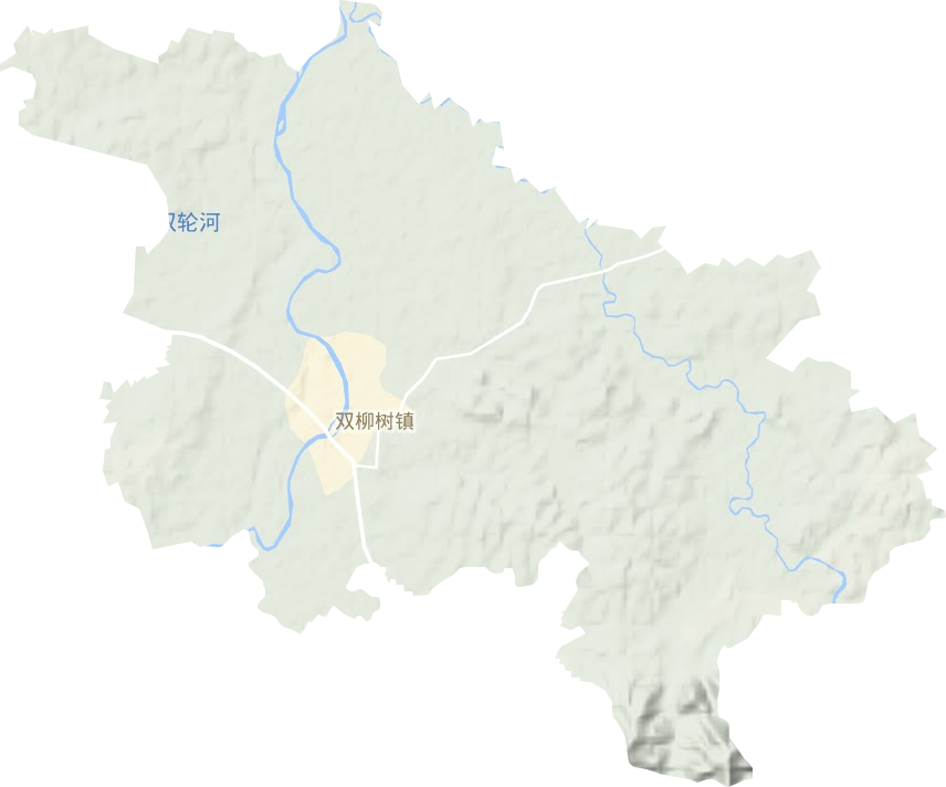 雙柳樹鎮(zhèn)地形圖