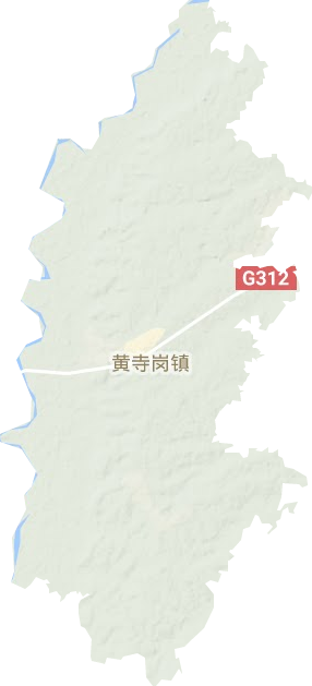黃寺崗鎮地形圖