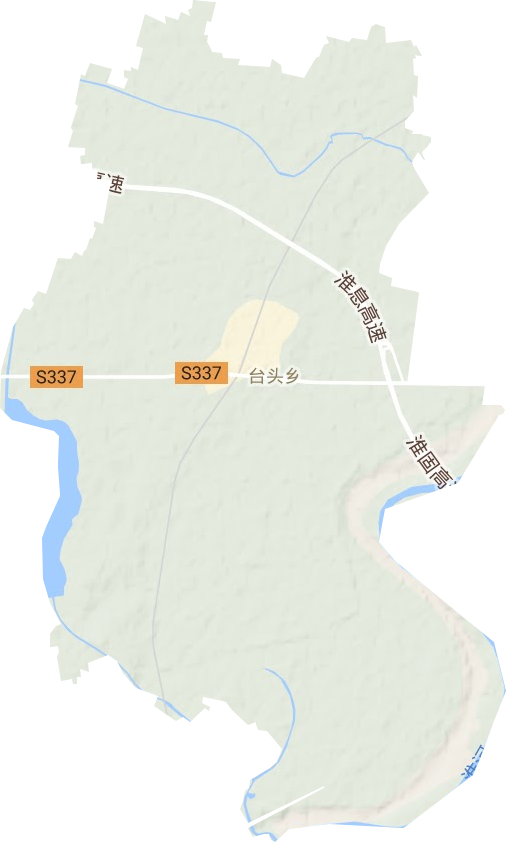 淮濱縣臺頭鄉地形圖