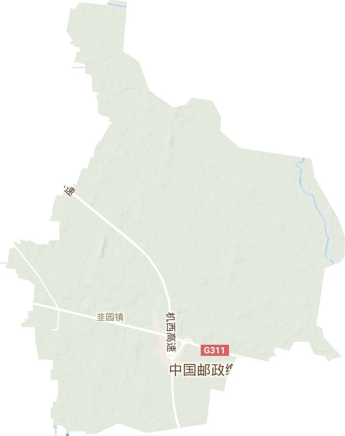 韭園鎮(zhèn)地形圖