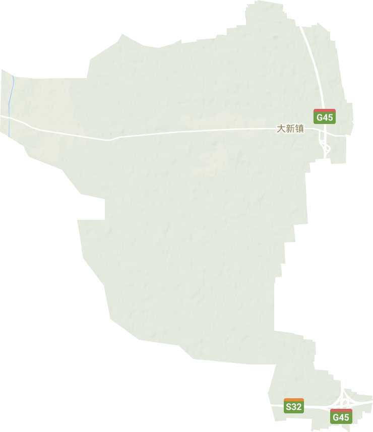 大新鎮(zhèn)地形圖