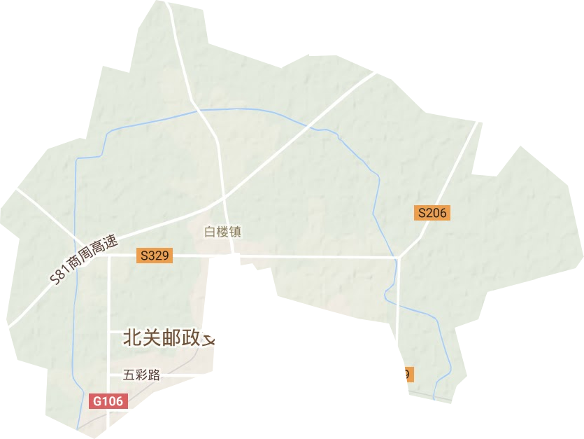 白樓鎮(zhèn)地形圖