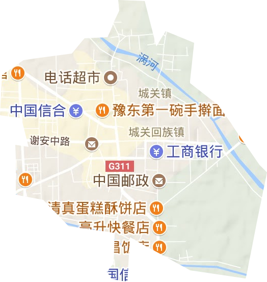 城關回族鎮地形圖