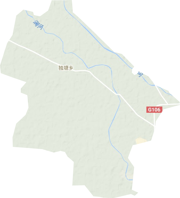 獨塘鄉地形圖