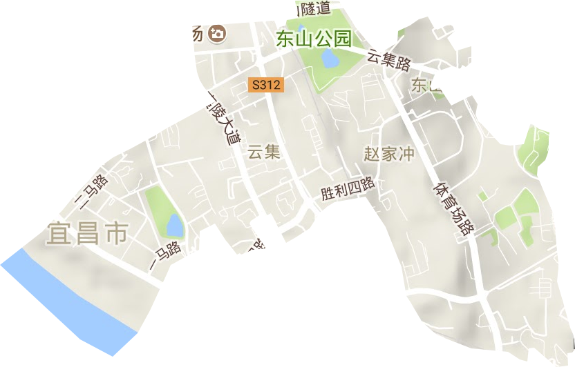 云集街道地形圖