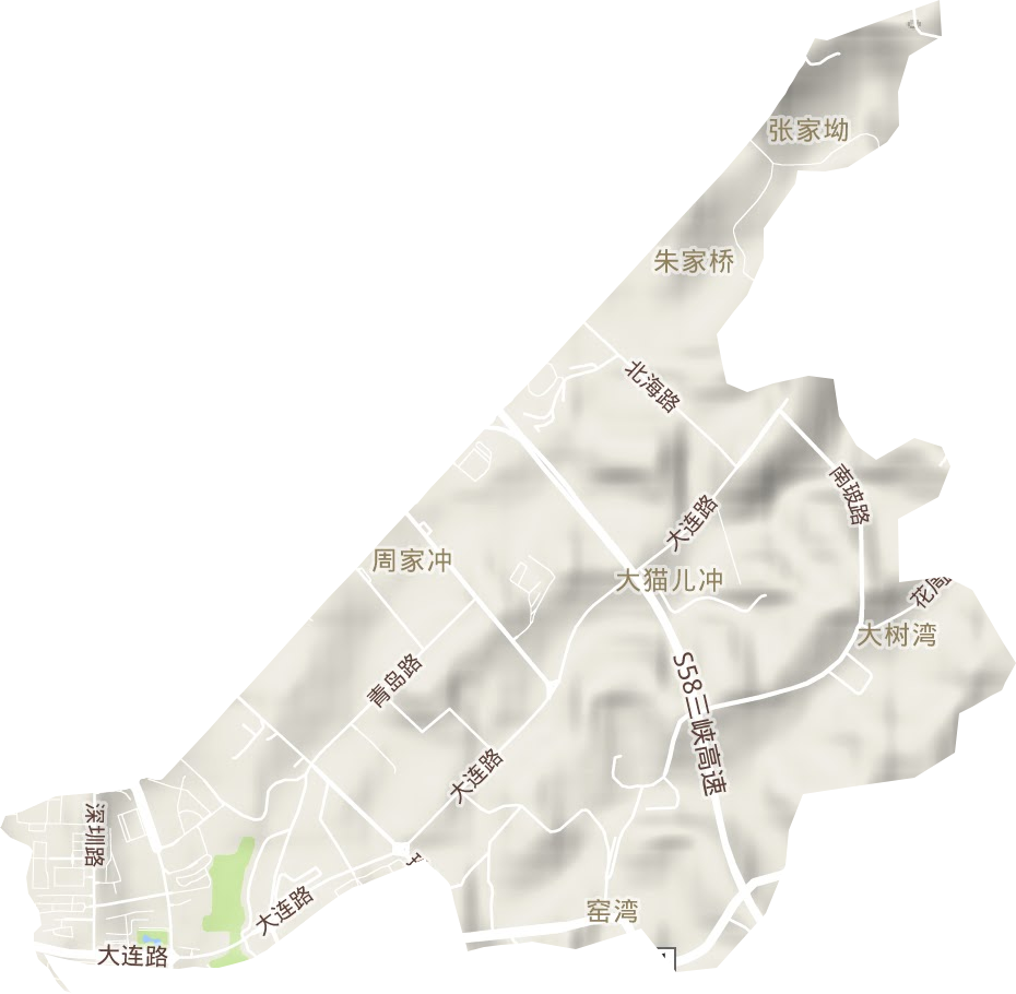 東苑街道地形圖