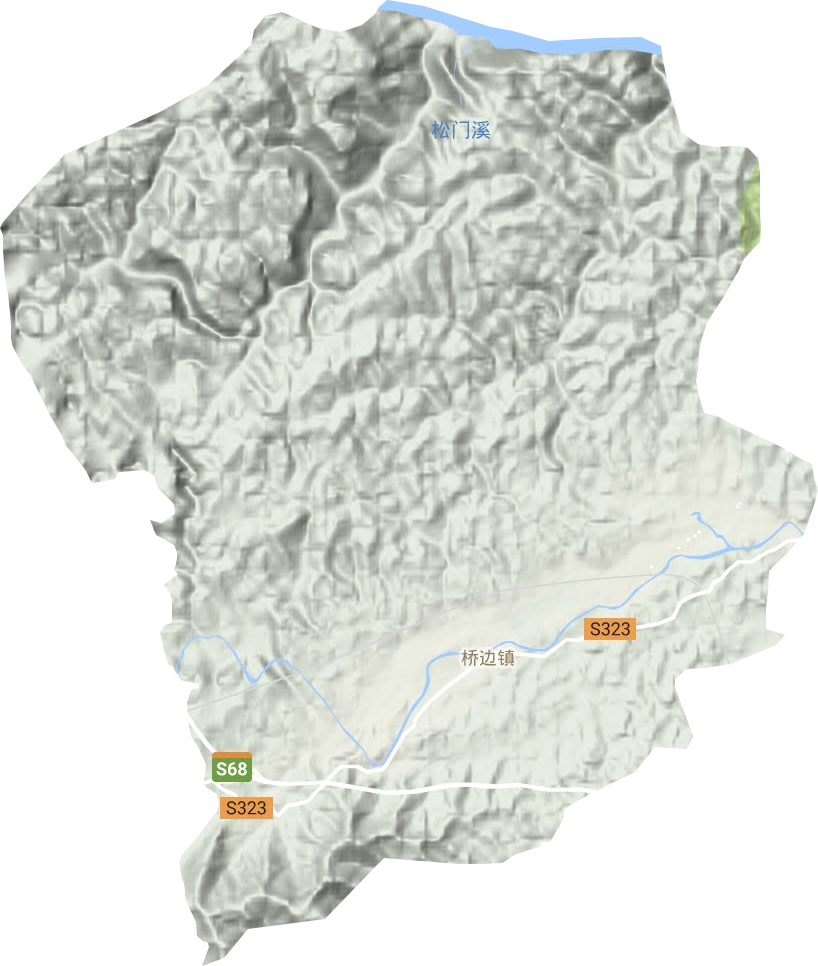 橋邊鎮(zhèn)地形圖