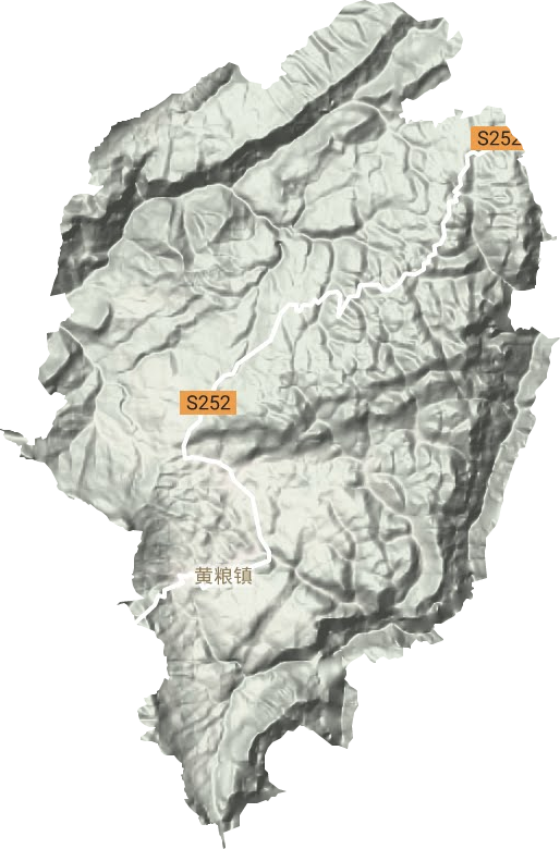 黃糧鎮地形圖