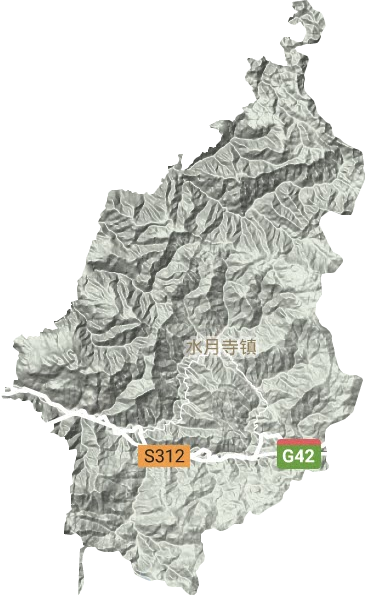 水月寺鎮地形圖