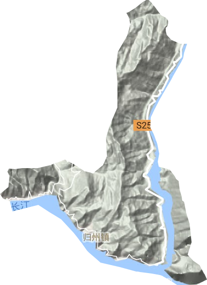 歸州鎮(zhèn)地形圖