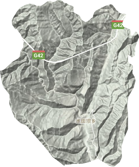 水田壩鄉(xiāng)地形圖