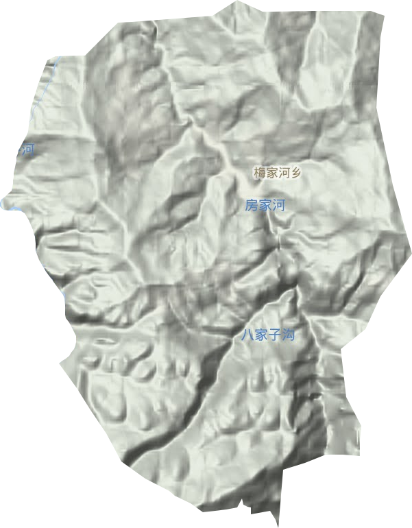 梅家河鄉地形圖