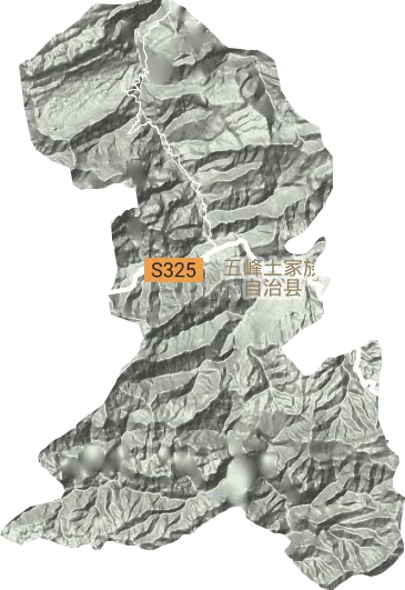 五峰鎮(zhèn)地形圖