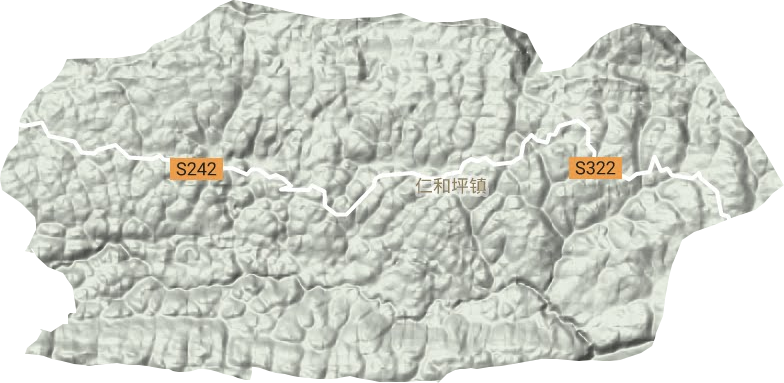 仁和坪鎮(zhèn)地形圖