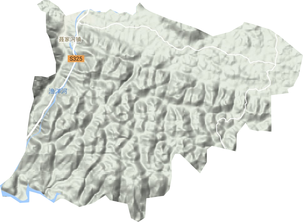 聶家河鎮地形圖