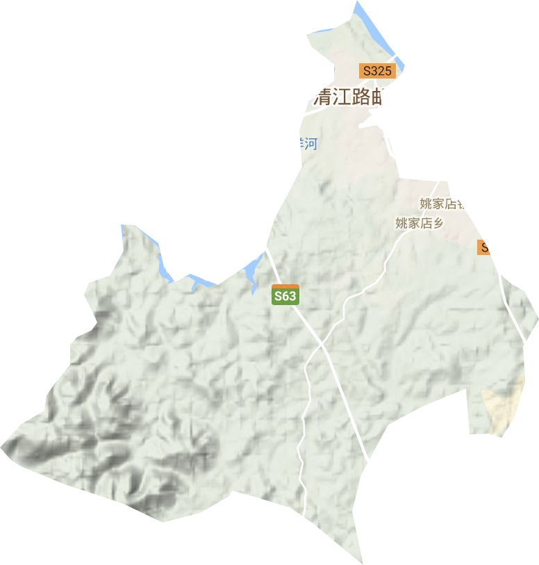 姚家店鎮地形圖