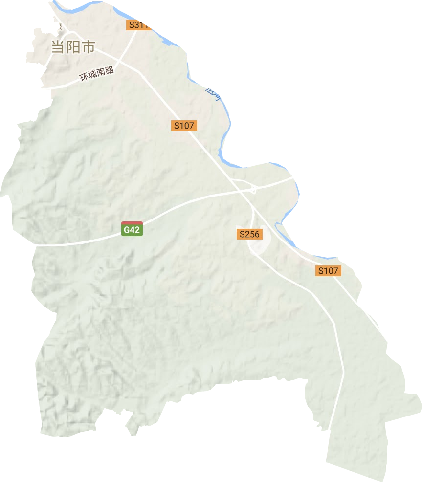 當陽市玉陽街道地形圖