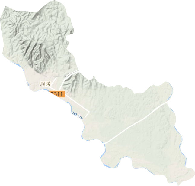 當(dāng)陽市壩陵街道地形圖