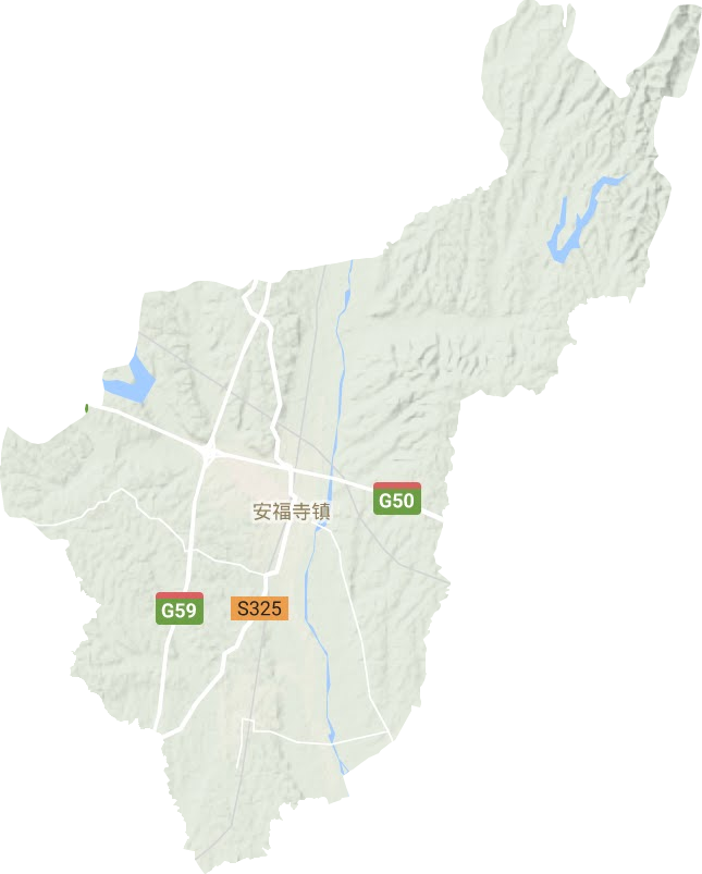 安福寺鎮地形圖