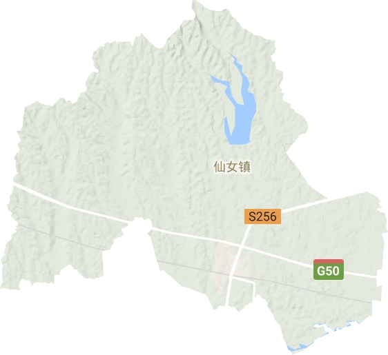 仙女鎮(zhèn)地形圖