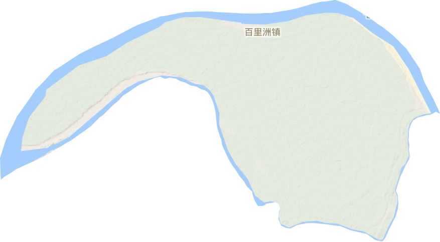 百里洲鎮(zhèn)地形圖