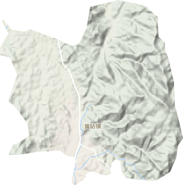 黃站鎮地形圖