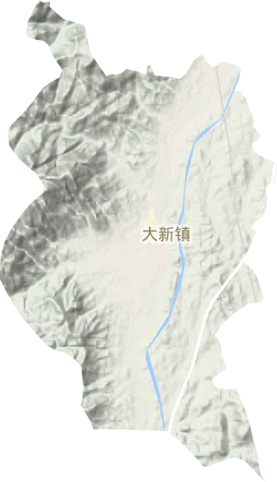 大新鎮(zhèn)地形圖