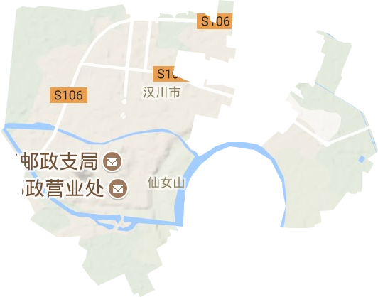 仙女山街道地形圖